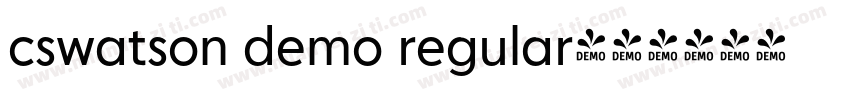 cswatson demo regular字体转换